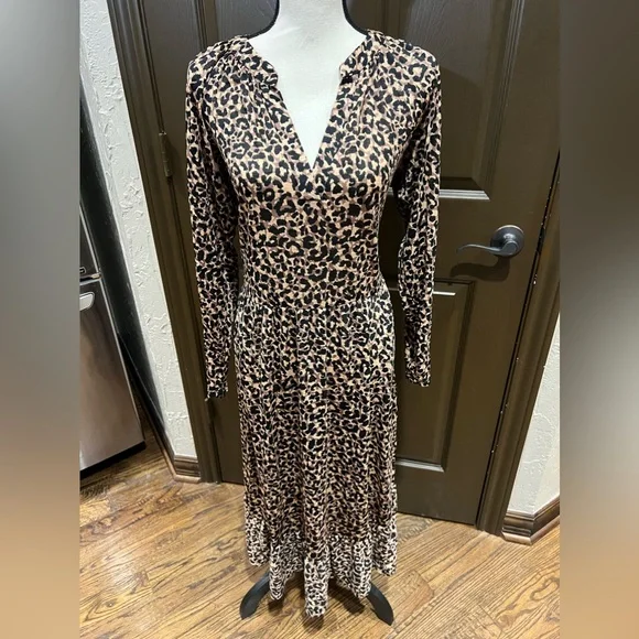 ASOS Design Leopard Print Dress Size 8 - Picture 6 of 8